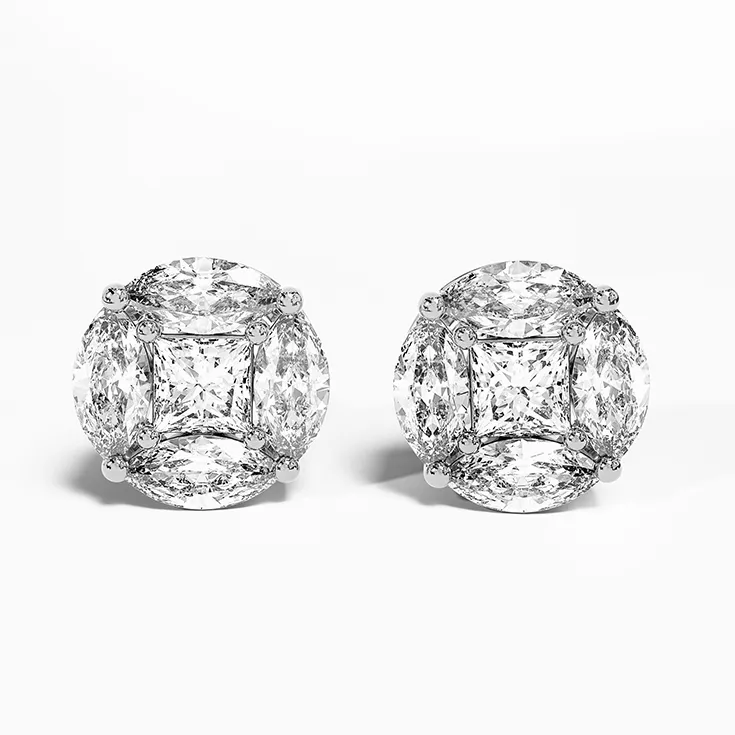 Diamond Stud Earrings 2.64 ct.