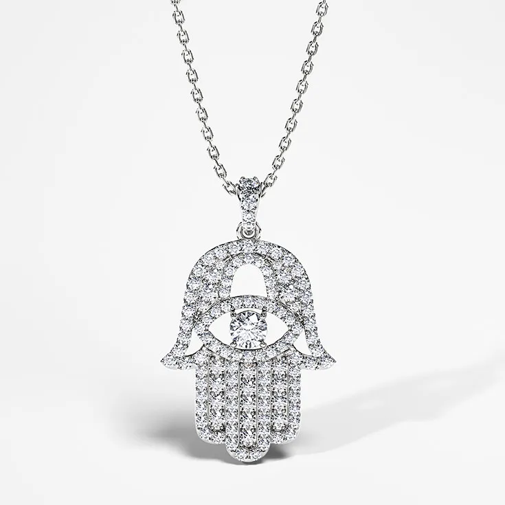 “Hamsa Amulet” G Diamond 1.3 ct.