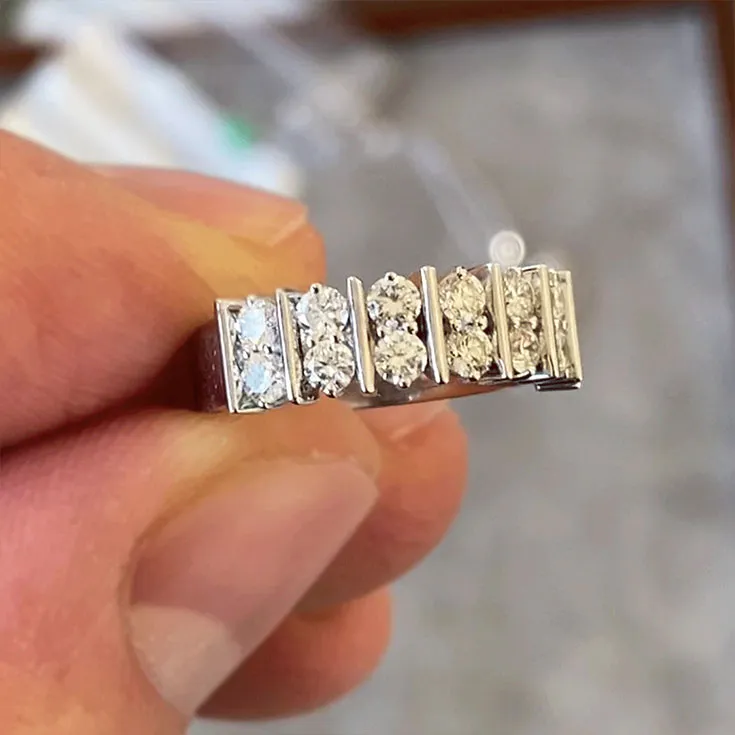 Ring with a Band of 0.9 ct. Diamonds