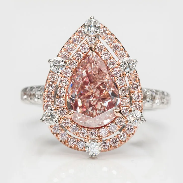 Pink Color Diamond Ring 3.80 ct.