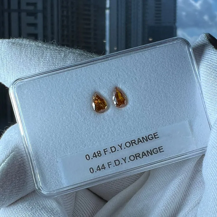 Natural Orange Diamond 0.48 ct.