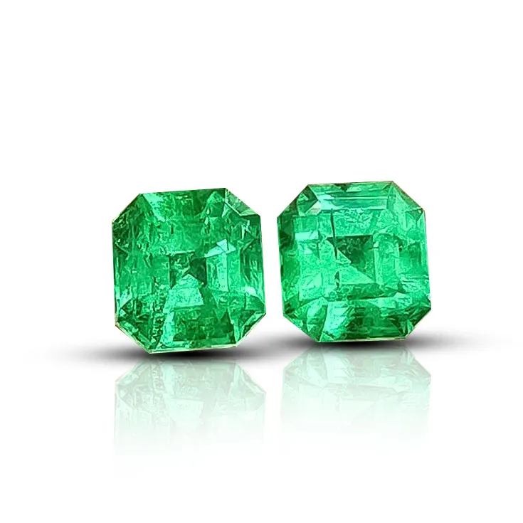 Emerald pair 7.61 ct. & 7.59 ct.