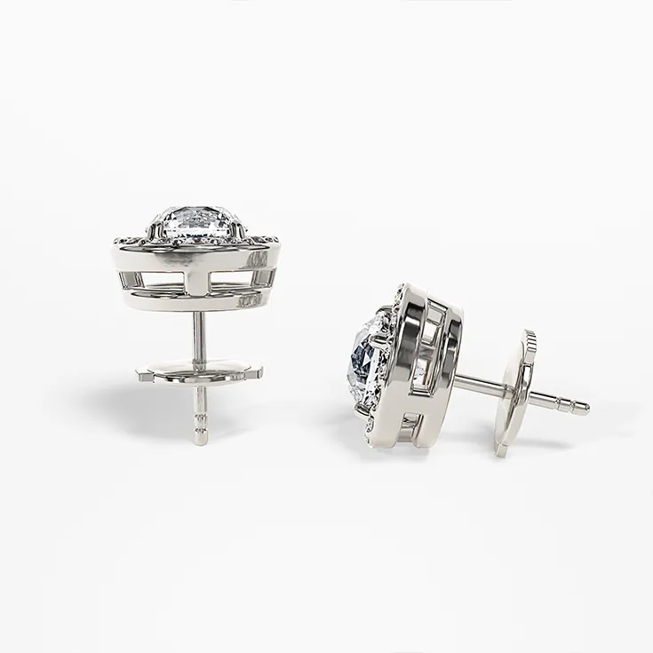 Stud Earrings with Diamond 0.5 ct.  - picture 