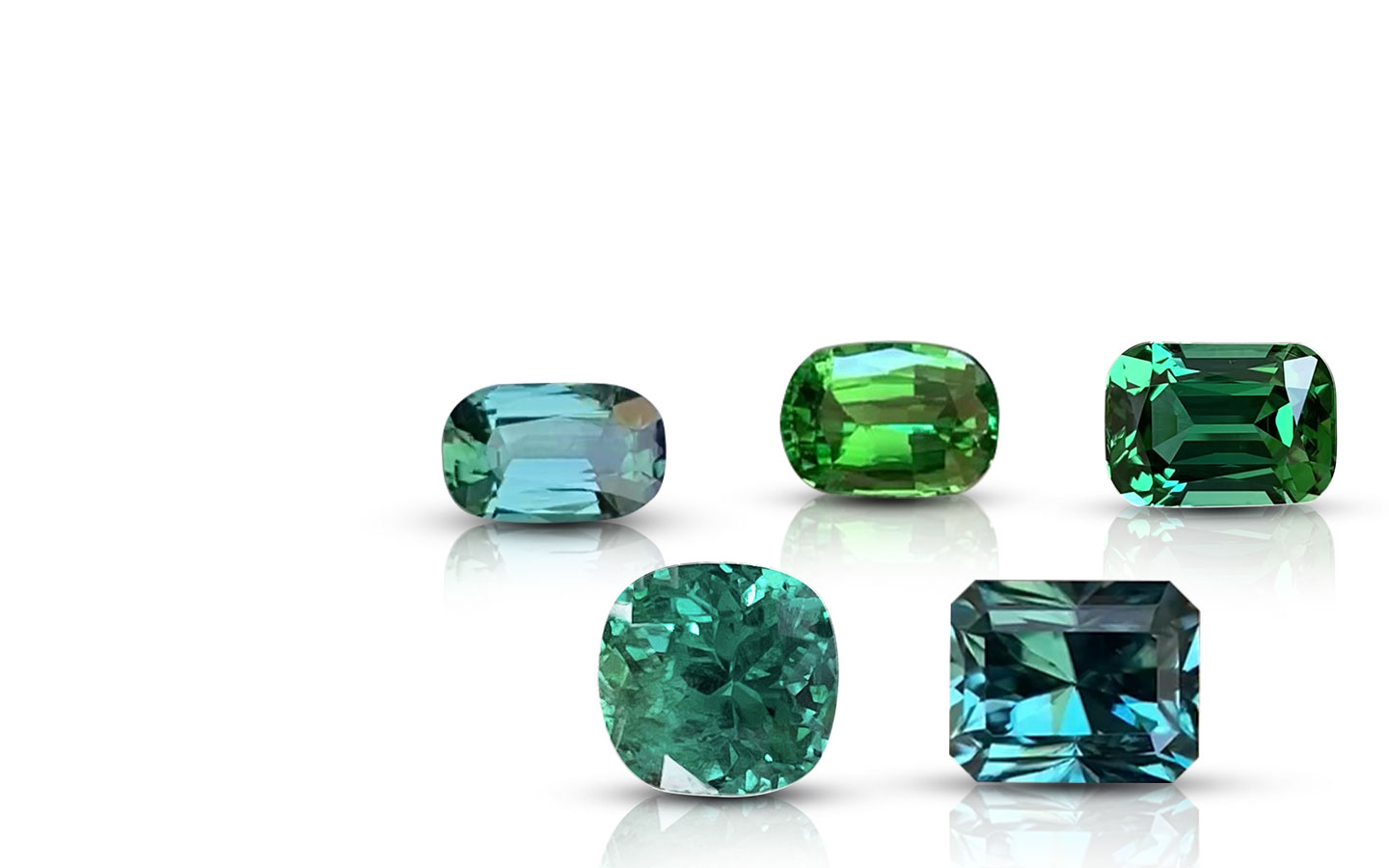 Gemstones: <br><br> Emerald, <br>  Tsavorite, <br> Zircon 
