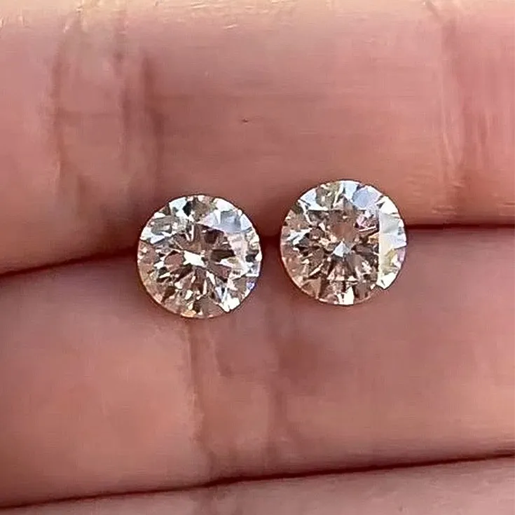 G Diamond in Round Shape Pair 1.20 ct. & 1.20 ct. - picture 