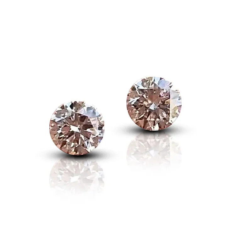 G Diamond in Round Shape Pair 1.20 ct. & 1.20 ct.