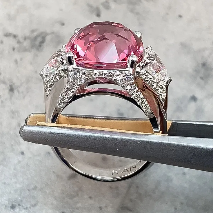 Ring with pink tourmaline 8.53 ct. - picture 