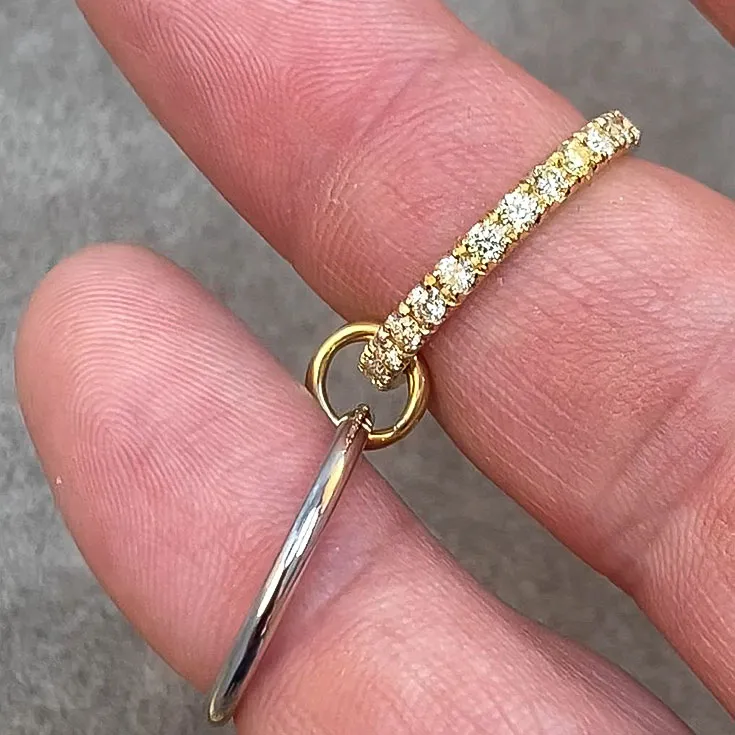 Double Ring with Diamonds Y-Z color - picture 