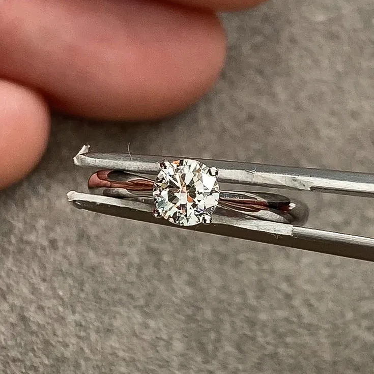 Engagement Ring — 0.51 ct Diamond, F Color, VVS1, 3EX