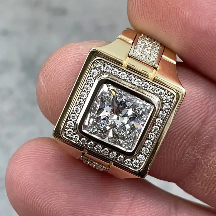 Men’s Diamond Ring with Movable Band