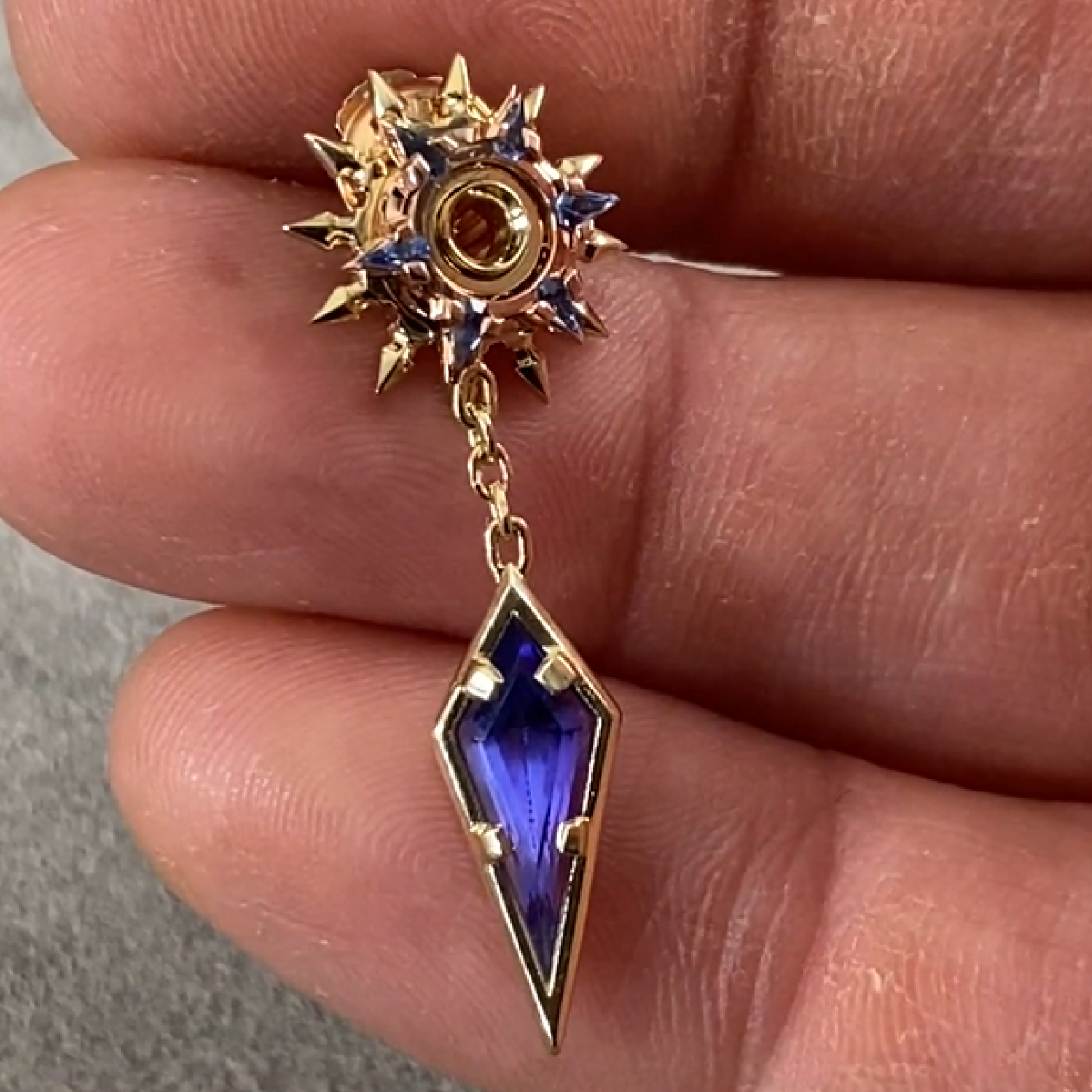 Tanzanite Earring 1.60 ct with Sapphire Accents 