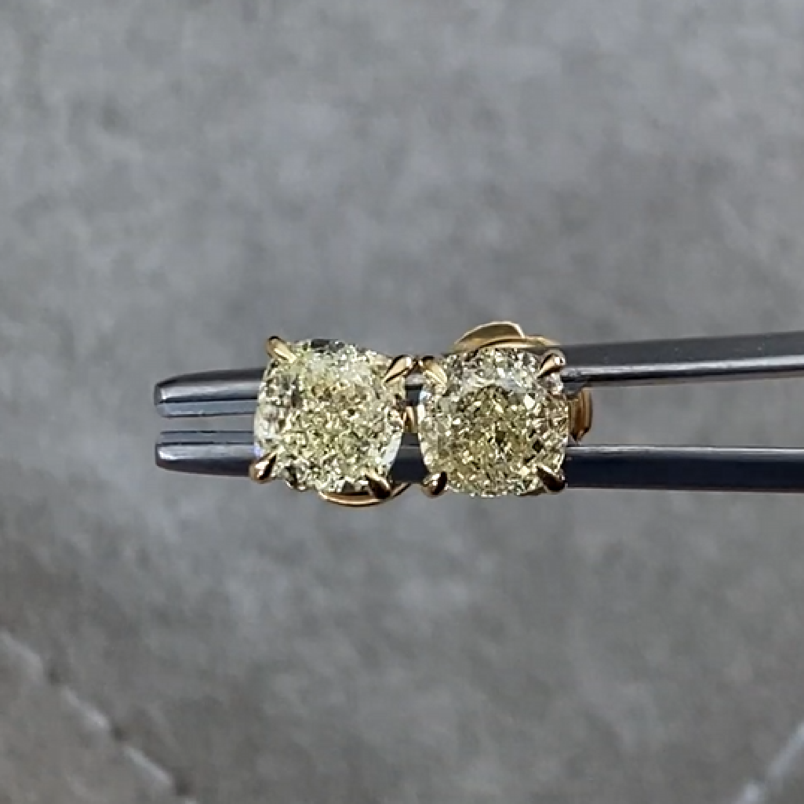 Cushion Cut Diamond Earrings 3.01 ct.