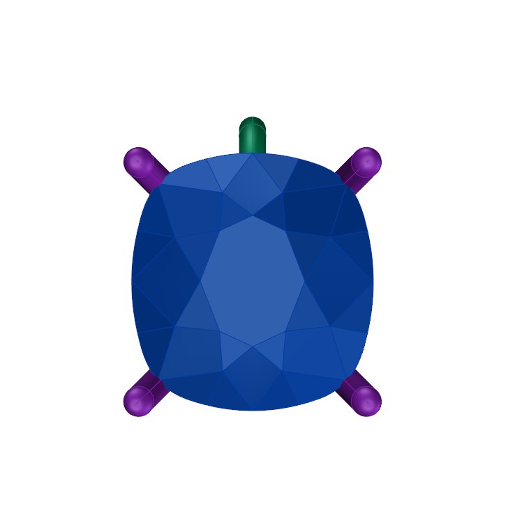 Silver Pendant with Natural Metallic Gray Spinel from Burma 5.18 ct. - picture 