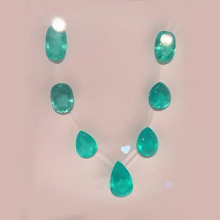  Natural Paraiba. Each of the 7 gemstones ~ 40 ct. - picture 