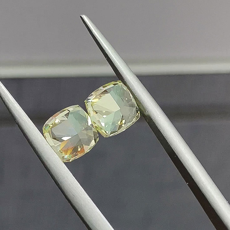  Natural Fancy Light Diamonds 1.15 carat & 1.12 ct. - picture 