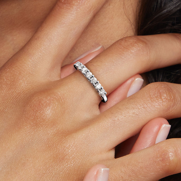 «Lucky nine» ring with natural diamonds - picture 