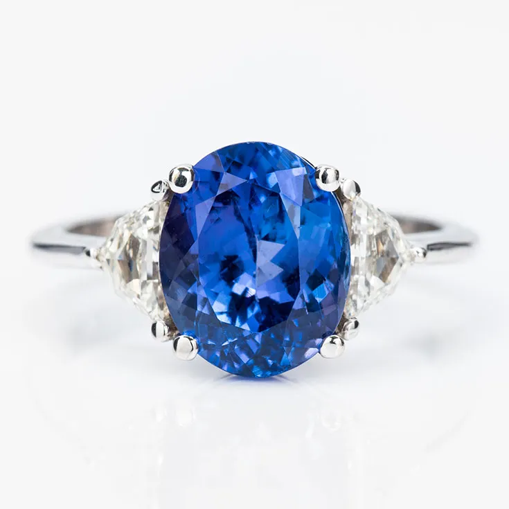 Blue Color Diamond Ring 4.16 ct.