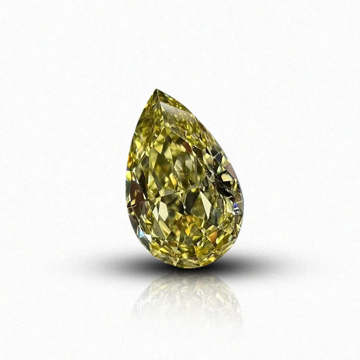 Natural Yellow Diamond Pear Shape 0.25 ct.