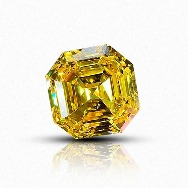 Natural Yellow Diamond Asscher Shape 2.01 ct.