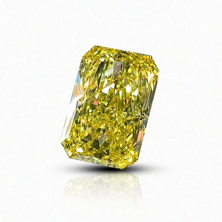 Natural Yellow Diamond Radiant Shape VS2 1.01 ct.