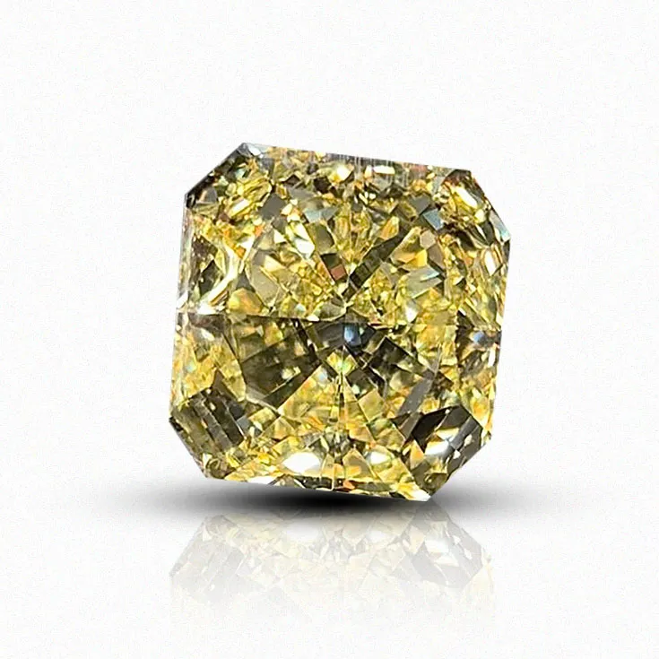 Natural Yellow Diamond Radiant Shape 2.03 ct.