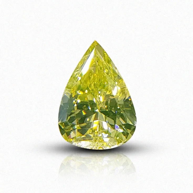 Natural Yellow Diamond Pear Shape 0.57 ct.