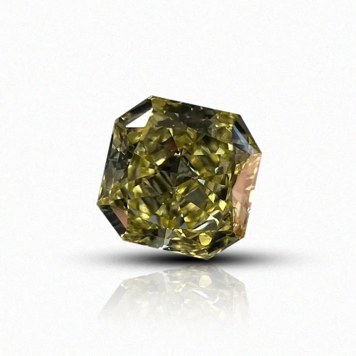 Natural Yellow Diamond Radiant Shape 0.25 ct.