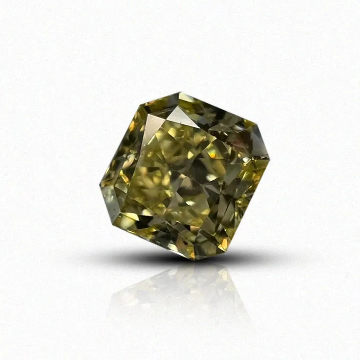 Natural Yellow Diamond Radiant Shape 0.21 ct.