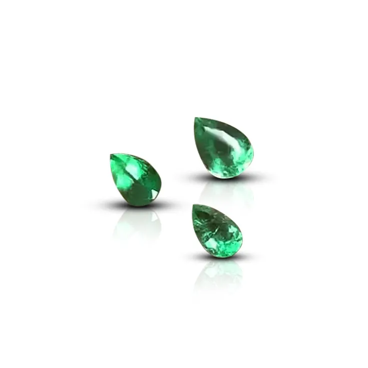 Emerald Set in Vivid green color 3.39 ct. & 2.20 ct.