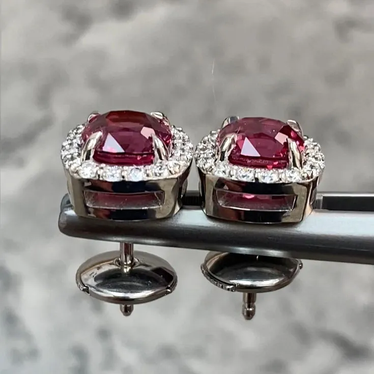 Spinel Stud Earrings 2.84 ct. - picture 