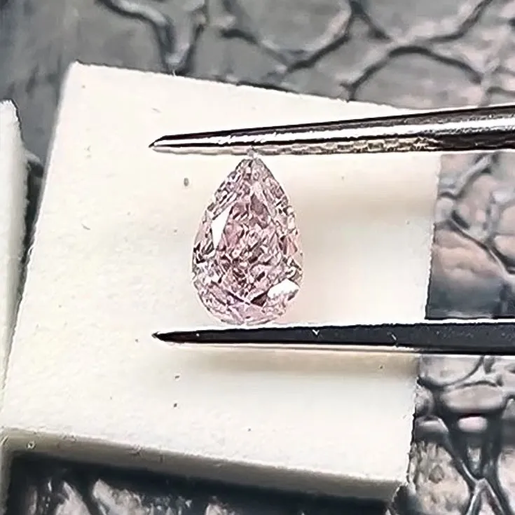 Light Pink Pear Diamond 1.51 ct.