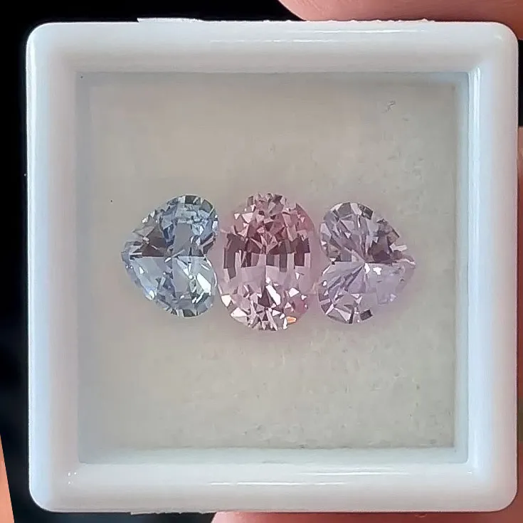 Unheated Sapphires Ring Set 4.35 ct. - picture 