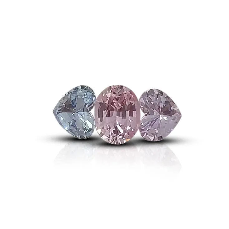 Unheated Sapphires Ring Set 4.35 ct.